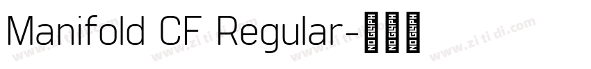 Manifold CF Regular字体转换